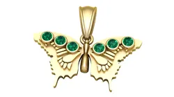 Golden Butterfly Pendant Free 3D print model