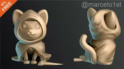Halloween Cat Reaper Free 3D print model