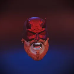 King Daredevil Screaming Head Free 3D print model