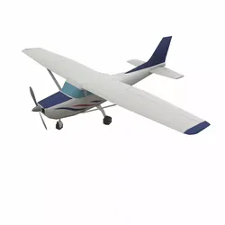 Low-poly Airplane Free low-poly 3D model