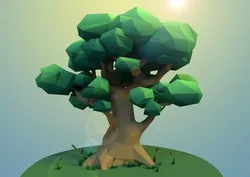 Low Poly Tree Big Free low-poly 3D model