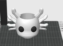 Minimalist Axolotl Head Planter - 3D Print Ready
