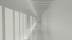Minimalistic hallway 3D model - low poly Free low-poly 3D model