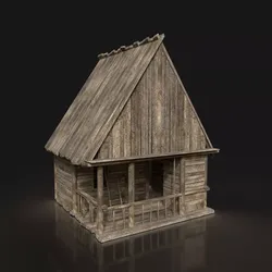 Next Gen AAA FANTASY MEDIEVAL WOODEN VILLAGE SMALL CABIN Free low-poly 3D model