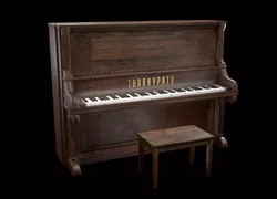 Old Piano Free low-poly 3D model