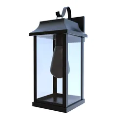 Outdoor Wall Lantern 3d Model  PBR   FBX OBJ GLB USD Free low-poly 3D model