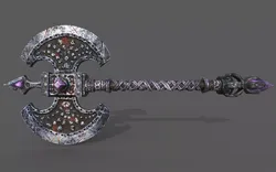 poleaxe sword Free low-poly 3D model
