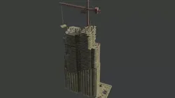 Post Apocalyptic Skyscraper Free 3D model