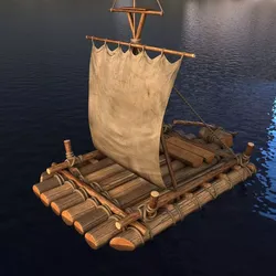 Raft stylized Free 3D model