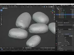Realistic highly detailed potatoes Free low-poly 3D model