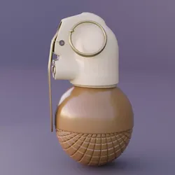 RGO Grenade low poly 3d model  Free low-poly 3D model