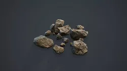 Rock Boulder 10 Rubble Free low-poly 3D model