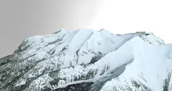 Snow Covered Mountain Range in Northern Montana Free 3D model