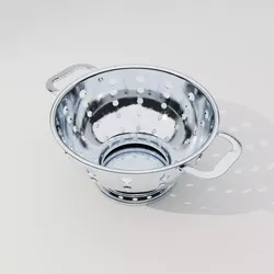 Stainless Steel Colander  Kitchen Strainer Free low-poly 3D model