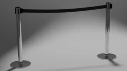 Stanchion Belt Guidance Barrier Free 3D model