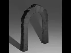Stone Brick Gateway Free 3D model