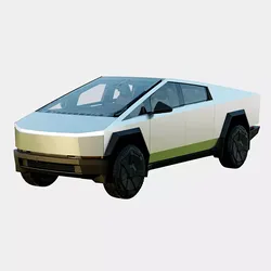 Tesla Cybertruck 2024 Production Version Free low-poly 3D model