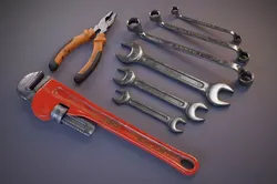 Tools wrenches and pliers Free 3D model