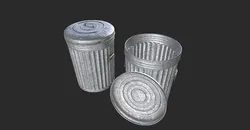 Trash Can Free low-poly 3D model