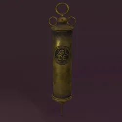 Vintage Medieval Medical Syringe  Free low-poly 3D model