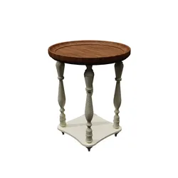 Vintage Wooden Side Table PBR Free low-poly 3D model