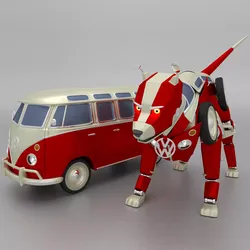 VW Bulli Samba T1 Transformer 3D model Free 3D model