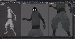 2D Looking Charater Free 3D model