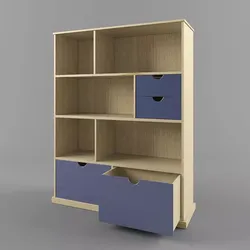 Children cupboard for toys Free low-poly 3D model