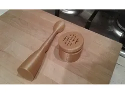Coffee Set  spoon with rammer and chocolate feeder