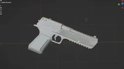 Desert Eagle Low-Poly Handgun Free low-poly 3D model