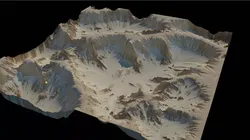 Desert terrain - 16k Free 3D model