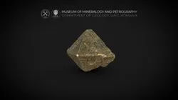Floater octahedral crystal of Pyrite
