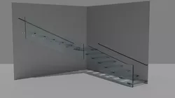 Glass Stairs  Free 3D model
