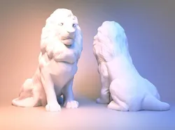 Lion Sculpture 3d print model 3D print model Free 3D print model