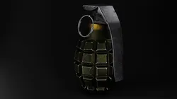 Mk2 Explosive Grenade PBR Optimized Free low-poly 3D model