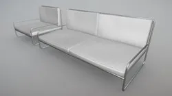 Modern Metal Frame Sofa