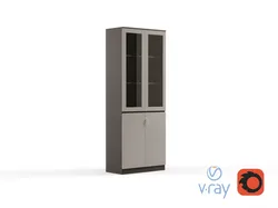 Modern Office High Cabinet File 2 For Staff  Free 3D model