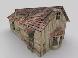 Old Abandoned Cottage Free low-poly 3D model