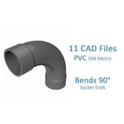 PVC Bends 90 Degrees - Socket Ends Free 3D model