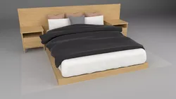 Queen Size Bed Free 3D model