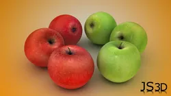 realistic apples green  red