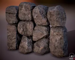 Rock Boulder Pack 04 - PBR 4K Free low-poly 3D model