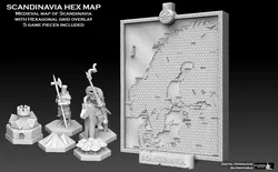 Scandinavia Hex Map Free 3D print model