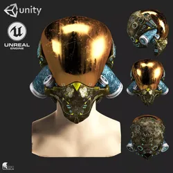 SCIFI HELMET 05 - 3D Asset Game Model PBR  Free low-poly 3D model