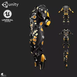 Scifi Suit - 3D Asset Game Model PBR - 3D model Free low-poly 3D model