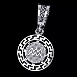 Zodiac Pendant Aquarius Free 3D print model