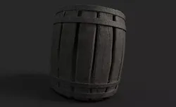 Barrel Free low-poly 3D model