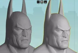 Batman Bust - clean re-build Hi-Res Free 3D print model