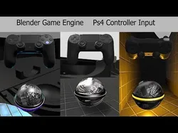 Blender Game Engine PS4 Controller Python Script Free low-poly 3D model