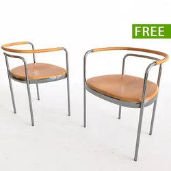 Chair made of metal and wood Free 3D model
